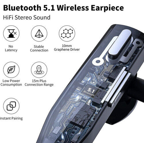 Cosmo Thrift Trucker Dual Mic Wireless Bluetooth 5.1 Noise Cancelling Headset/Earpiece
